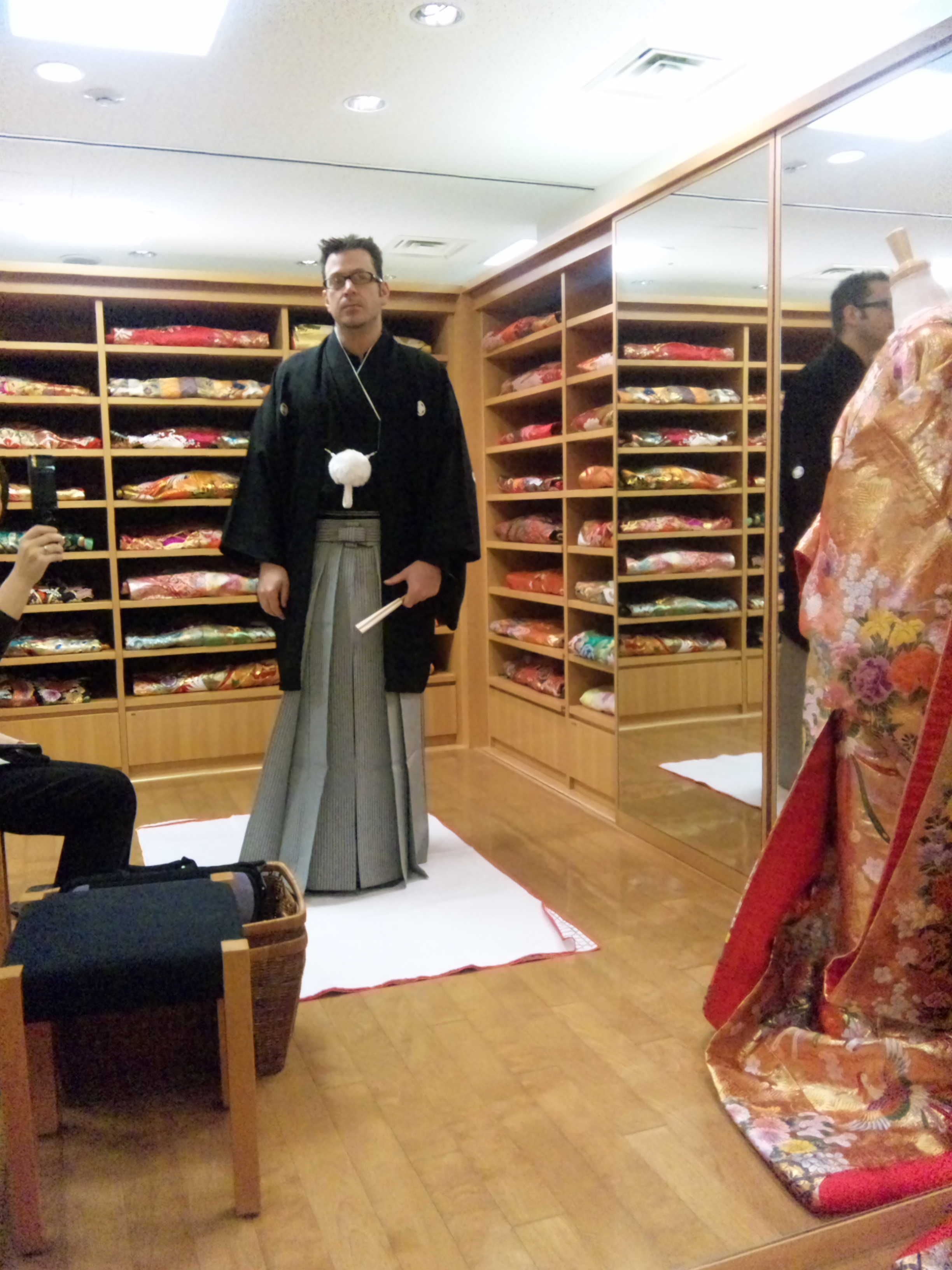 Wearing a formal kimono in Japan